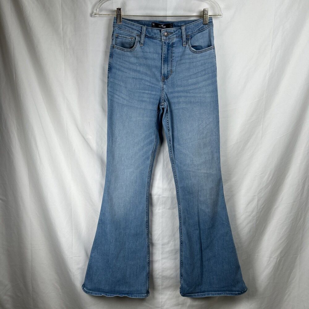Hollister High Rise Vintage Flare Jeans Womens 5R (W27 L32) Blue Light Wash